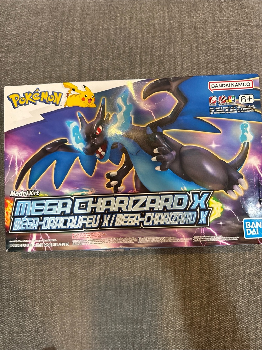 Bandai Mega Charizard X Model Kit - Blue & Black